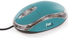 Souris optique filaire FUN CONNECTION bleue